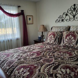 Queen size Croscill Julius Red Comforter  Set